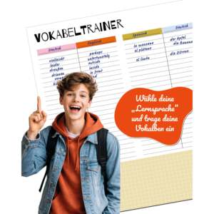 Vocabulary Trainer <b>Desk</b> Pad DIN A2-42x59.4 cm Tear-off Sheets for Pupils Students & Language Learners - Product Image 2