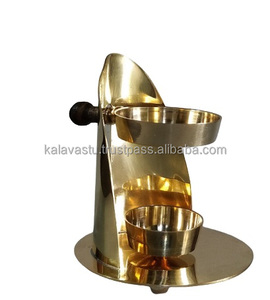 Quemador de aceite de incienso de latón decorativo, con pentagrama chapado en oro, luz de té, calentador de Aroma hecho a mano, quemador de perfume - Product Image 5