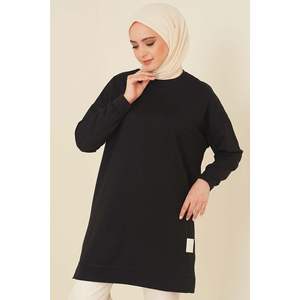 Tunique Brodée Décontractée Noir - Product Image 2