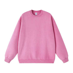 Sudadera de algodón pesado de 400g, cuello redondo, tela cálida cepillada, bolsillo oculto lateral, ropa de calle de gran tamaño para parejas, moda - Product Image 2