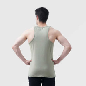 Débardeur pour hommes de couleur unique 100% respirant tricoté vêtements de Fitness grande taille Style sportif à prix raisonnable débardeurs pour hommes - Product Image 5