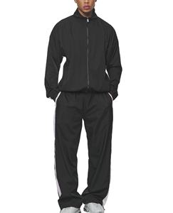 Conjunto Deportivo de Dos Piezas para Hombre, Chaqueta Cortavientos con Capucha y Estampado, Pantalón con Cintura Elástica, Tela Arrugada Personalizable, Superventas - Product Image 3