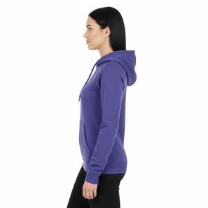 Nueva llegada: Sudadera con capucha violeta vibrante 100% algodón puro, estilo streetwear de lujo, corte ajustado, peso pesado, venta al por mayor. - Product Image 3