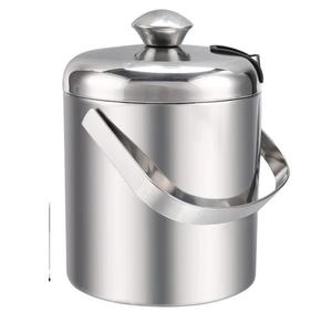 Polished Finished New Hot Sale Double Wall Custom <b>Beer</b> Ice <b>Bucket</b> Stainless Steel Ice <b>Bucket</b> With Clip and Lid for <b>Beer</b> Storage - Product Image 1