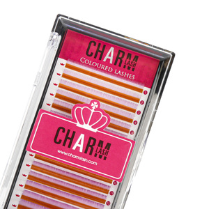 CharmLash Fournitures de cils personnalisés Extensions de cils de vison Noir mat Volume russe Cils Diverses couleurs Multicolore Dramatique - Product Image 6