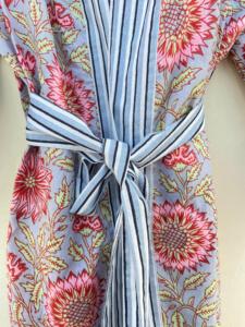 Kimono indio hecho a mano de algodón 100% para mujer, estampado Floral, ropa de dormir informal para la playa, envoltura de Bikini de invierno para verano y otoño ODM - Product Image 3