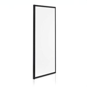 Rideau de douche Cielo avec cadre noir mat, taille fixe, hauteur 80 cm, 190 cm - Product Image 3