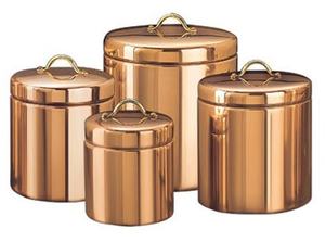 Charming <b>Copper</b> Canister Set With Warm Metallic Tone And Smooth Touch Providing An Earthy Appeal To Your <b>Kitchen</b> Setup - Product Image 1