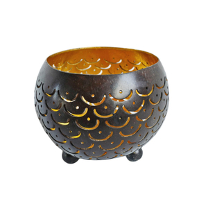 Juego de 2 Mini tarros de cera de vela de hierro de Metal negro y dorado soportes de luz de té para interiores tamaño pequeño elegante decoración de boda y hogar - Product Image 6