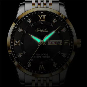 <span class=keywords><strong>Orologi</strong></span> POEDAGAR da <span class=keywords><strong>Uomo</strong></span> Stile Sportivo Cronografo, Cinturino in Acciaio, con Lancette Luminose e Resistenti all'Acqua, al Quarzo - Product Image 2