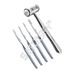 Nuevo Set Manual Dental y Ortopédico de 3 Piezas: Alicates de Rongeur, Martillo y Lima para Implantes - Herramientas Quirúrgicas - Product Image 2