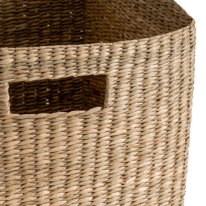 Boîte de rangement en jacinthe d'eau dernier modèle 3 tailles de panier de rangement de couleur naturelle pour la maison avec poignée - Product Image 3