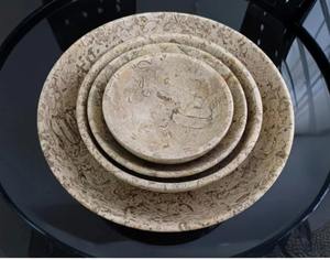 Bol décoratif en bois fabriqué à la main pour centre de table plat de présentation en bois naturel rustique pour la maison salon et décor de cuisine - Product Image 4