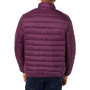 OEM ODM Plus Size <b>Cropped</b> Zip-up <b>Puffer</b> Streetwear <b>Jacket</b> for Men Customizable Polyester Varsity Design Canvas Fabric for Winter - Product Image 3