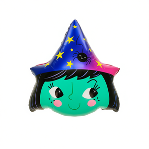 Globo de Fiesta con Diseño de Bruja, 75x80cm, Decoración de Halloween, Bolsa de 12 Unidades - Product Image 2