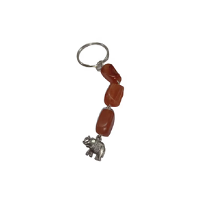 Porte-clés en cristal de haute qualité, cube d'éléphant en cornaline rouge, porte-clés en pierre naturelle, cadeaux pour femmes, vente en gros - Product Image 4