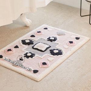Alfombra de baño personalizada al por mayor de lujo multicolor más suave, alfombras de baño de diseño de secado rápido, algodón con técnicas hechas a máquina para baños - Product Image 2