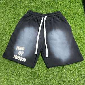 Short d'été Active Wear Blank Quick Dry Jogging Vintage Distressed Acid Washed Shorts - Product Image 5