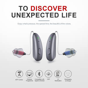 Jinghao Groothandel Hoogwaardige OEM Zelf-aanpassende Hoortoestellen China Digitale Micro BTE RIC Oplaadbare Hoortoestel - Product Image 2