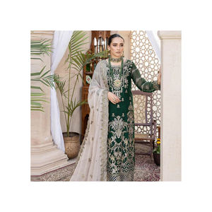 Wholesale Best Selling Custom Size Women's Pakistani Party <b>Dress</b> Made From Modal Silk Linen Reasonable Price - Product Image 4