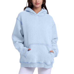 Sweat-shirts pour femmes en tissu doux de bonne qualité, effet délavé à l'acide, produit très vendu, impression de logo personnalisée, sweat-shirts pour femmes effet délavé à l'acide - Product Image 1