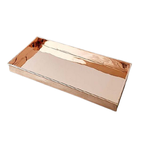 Bandeja de té y café de forma ovalada de diseño clásico con bandeja de servicio de comida de latón de tamaño personalizado de la más alta calidad al precio más bajo - Product Image 4