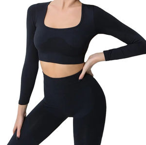 Leggings côtelés de vente chaude avec débardeur XL vêtements de gymnastique et de fitness ensembles de yoga chauds taille haute pour femmes service de consolidation de grande taille - Product Image 1