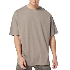 Camiseta de algodón estilo urbano, oversize con hombros caídos, impresión personalizada de alta calidad, camiseta gruesa para hombre 2026 - Product Image 1