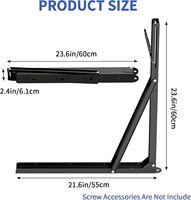 Étagère pliante robuste, support mural en forme de L, acier inoxydable/acier laminé à froid, tailles de 4 à 12 pouces, OEM disponible