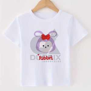 Camiseta de Manga Corta con Logotipo Personalizado, 100% Algodón, Camisetas Blancas para Niños y Niñas al por Mayor - Product Image 6