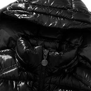 Gilet matelassé sans manches brillant pour l'hiver, avec logo personnalisé, imperméable, effet bulle, pour hommes, avec capuche - Product Image 5