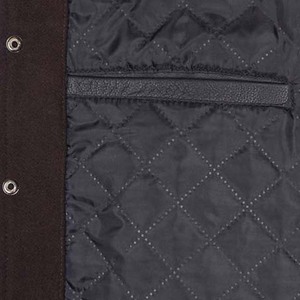 Chaquetas Varsity de Invierno para Hombre con Mangas de Lana, Fabricación Personalizada OEM, Cuello Alto con Botones, Logotipo Personalizado, Transpirable - Product Image 4