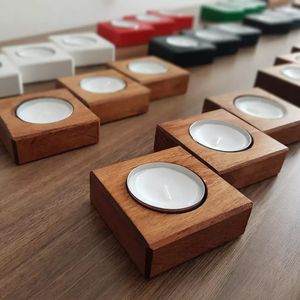 Handcrafted Wooden <b>Tealight</b> <b>Holder</b> for Easter Home Decor-Heat Resistant & Durable for Festivals Weddings Dining Tables - Product Image 1