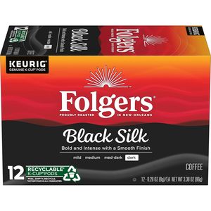 Café Folgers Black Silk, torréfaction foncée, dosettes Keurig K-Cup, boîtes de 12 (lot de 6) - Product Image 4