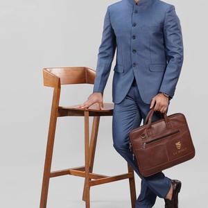 La Scoot Costume de base pour hommes 2 pièces style Jodhpuri à col montant solide Polyester Viscose longue longueur coupe régulière - Product Image 2