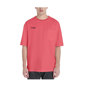 เสื้อยืดคอกลมแขนสั้นสำหรับผู้ชายทรงโอเวอร์ไซส์ผ้าคอตตอนคอกลมนุ่มมากใส่สบาย - Product Image 1