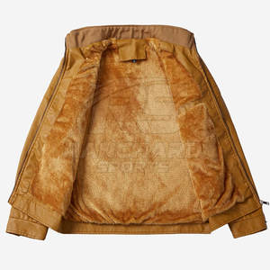 เสื้อแจ็คเก็ตหนังผู้ชายสีพื้น เสื้อแจ็คเก็ตหนังผู้ชายสไตล์สตรีทแวร์ เสื้อแจ็คเก็ตหนังผู้ชายระบายอากาศได้ดี เสื้อแจ็คเก็ตหนังผู้ชายสำหรับฤดูหนาวที่ให้ความอบอุ่น - Product Image 3