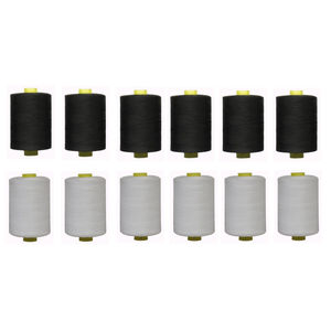 เส้นด้ายโพลีเอสเตอร์ 30S/1 ยี่ห้อ Lien Poly สำหรับเย็บผ้า ทอผ้า สีขาวดิบ 100% โพลีเอสเตอร์ - Product Image 1