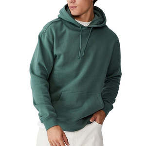 Venta al por mayor de alta calidad de los hombres de manga larga sudaderas 100% de algodón de lana con capucha ropa de invierno de diseño de impresión sólida - Product Image 1