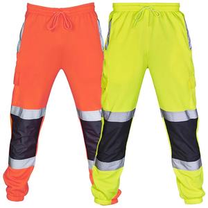 Monos reflectantes para hombre, pantalones deportivos de entrenamiento con múltiples bolsillos, monos de alta visibilidad para trabajo en carretera, pantalones informales de trabajo informales - Product Image 4