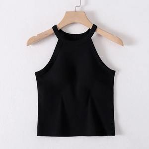 เสื้อแขนกุดลำลองผูกเชือกสีทึบสำหรับผู้หญิงเสื้อแขนกุดลำลองฤดูร้อน - Product Image 5