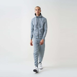 Ensemble de jogging en molleton technique gris pour homme - Survêtement haute performance pour l'entraînement physique, les tenues décontractées et les voyages confortables - Product Image 3