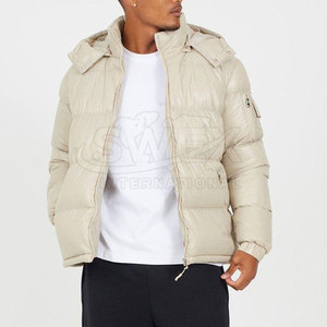 Veste d'hiver à bulles remplie de duvet simple avec logo personnalisé pour hommes Veste d'hiver à bulles remplie de duvet personnalisée avec conception de service OEM - Product Image 5