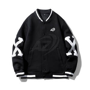 Chaqueta Universitaria de Lana y Algodón de Secado Rápido y Transpirable de Alta Calidad para Hombre con Logotipo Personalizado y Servicio OEM, Cuello Alto para Invierno - Product Image 1