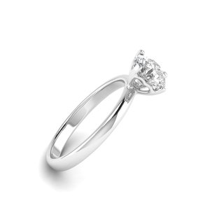 Bague solitaire AJRETAIL en or blanc sertie de diamants de laboratoire taille brillant 1 carat, couleur G, clarté VVS2, IGI - Product Image 2
