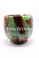Paire de pots décoratifs rustiques en bois écologiques et modernes pour la maison et le jardin