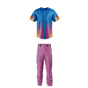 Recién llegados, uniforme de béisbol bordado personalizado con estampado brillante, camisa de estilo, venta al por mayor, uniforme de béisbol deportivo en blanco barato - Product Image 3