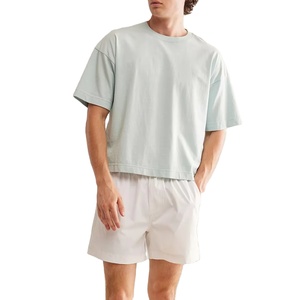 OEM personalizado 230 GSM 85% algodón 15% poliéster mezcla camisetas bordado personalizado camiseta suave mezcla poliéster camiseta - Product Image 4