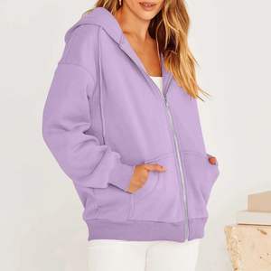 เสื้อฮู้ดขนแกะสีดำสำหรับผู้หญิงเสื้อสเวตเชิ้ตแขนยาวมีกระเป๋ารูดซิปทรงหลวมแฟชั่นเกาหลีฤดูใบไม้ร่วง - Product Image 3