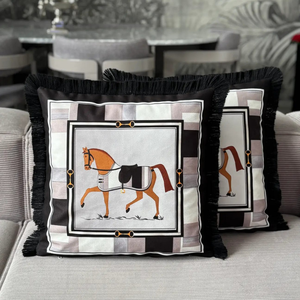 Double Sided Printed Decorative Tassel Cushion Cover Raschel Fabric 43x43cm Luxury Boho <b>Throw</b> <b>Pillow</b> Case for Home Living Room - Product Image 2